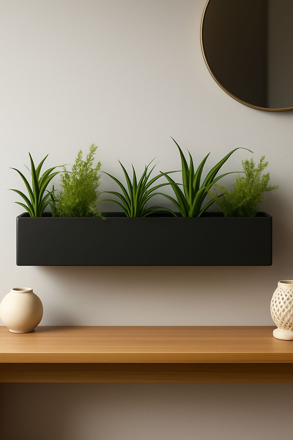 Modern Duvar Tipi Uzun Saksı – (24.5X6.5CM)