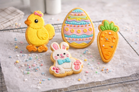 4’lü Set Kurabiye Kalıbı – Tavşan, Civciv, Havuç ve Yumurta