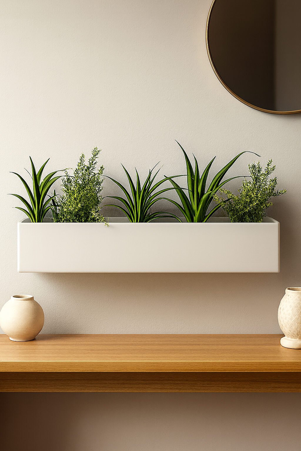 Modern Duvar Tipi Uzun Saksı – (24.5X6.5CM)