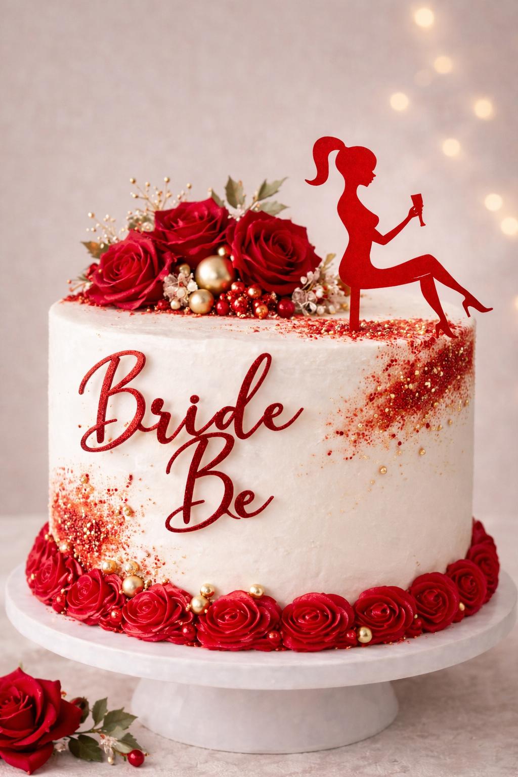 Bride To Be Pasta Süsü – Ön Yüz Yazı & Üst Figür Seti