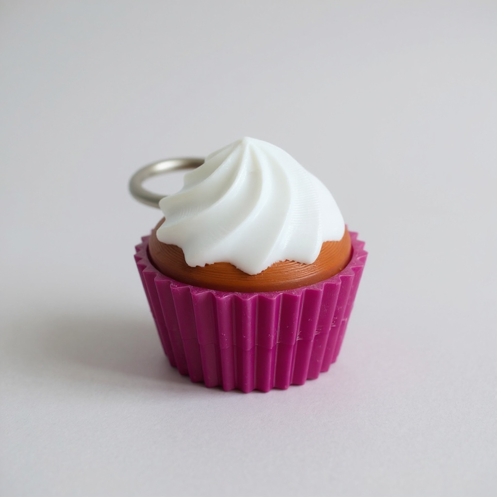 Cupcake Tasarımlı Click Keychain | Basıldığında “Click” Ses Çıkaran Eğlenceli Anahtarlık