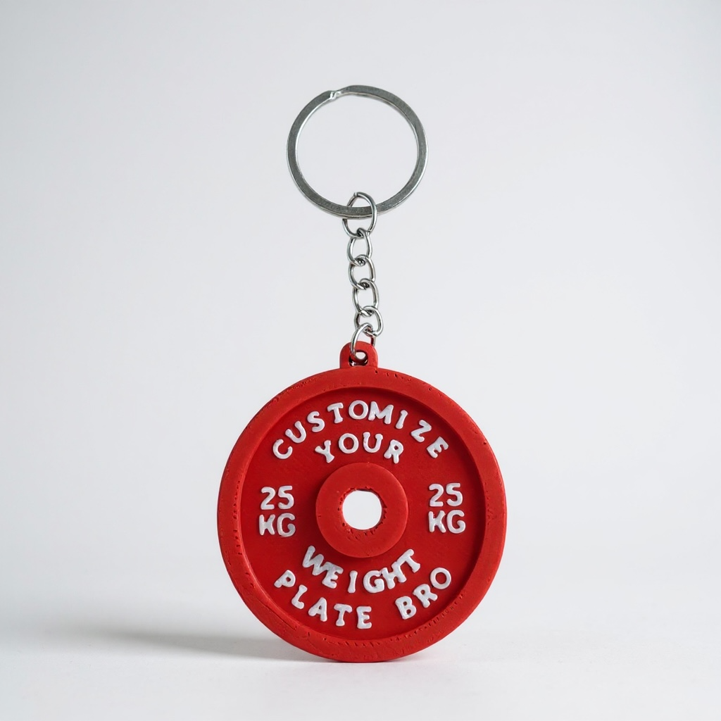 Ağırlık Plakası Tasarımlı Sporcu Anahtarlık | Gym & Fitness Temalı Dekoratif Anahtarlık