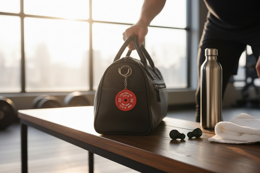 Ağırlık Plakası Tasarımlı Sporcu Anahtarlık | Gym & Fitness Temalı Dekoratif Anahtarlık